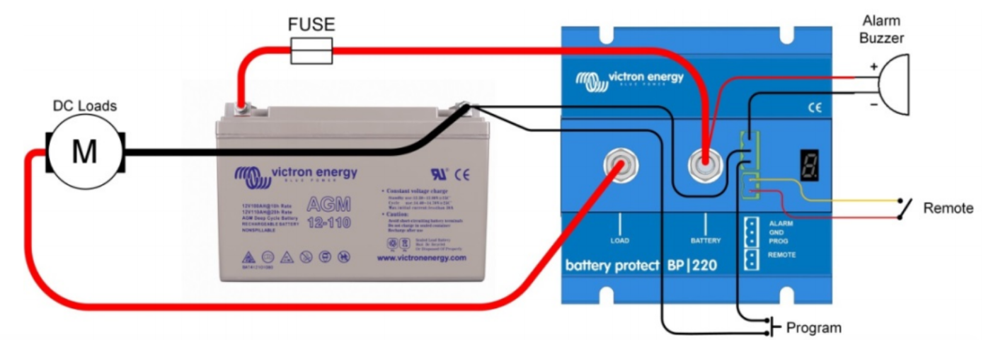 Enermoov - Victron Energy - schéma distribution DC battery protect