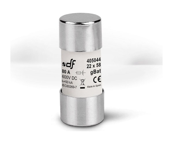 Fusible DF Electric gBAT 22x58 80 A 600 V DC