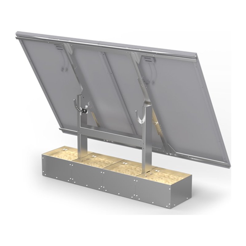 Support solaire au sol Uniteck UNIFIX 1200 EGR avec caisse de lestage et panneau photovoltaïque