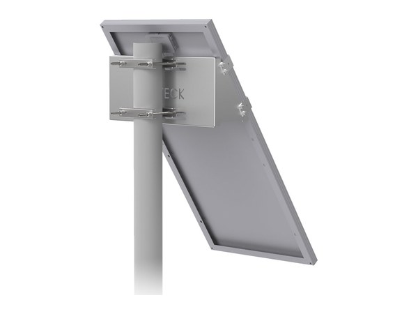 Support solaire Uniteck UNIFIX 100 SF monté sur mât de signalisation